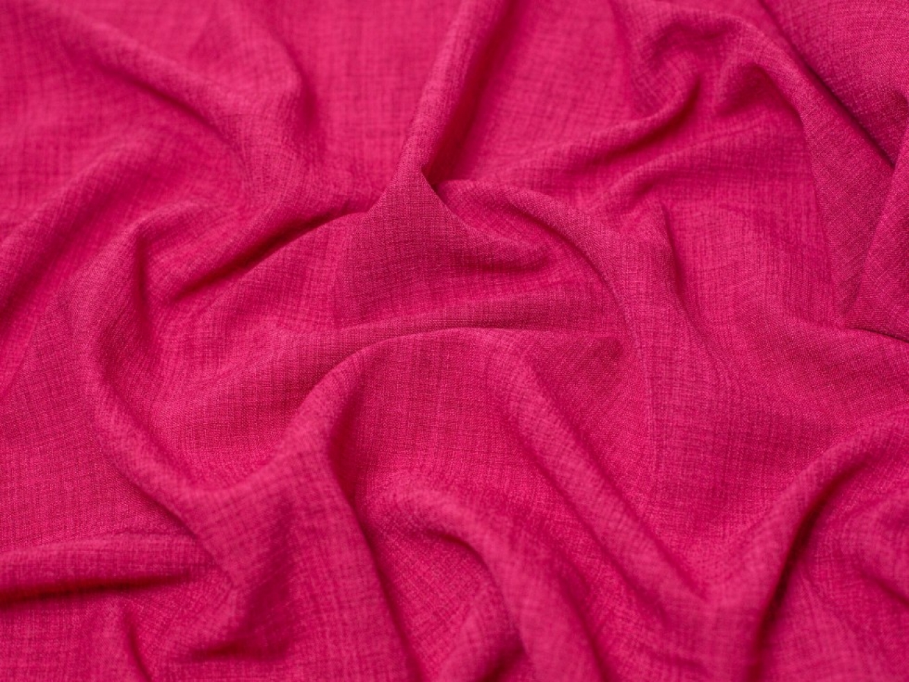 Minerva Core Range Linen Look Crepe Fabric Cerise Pink