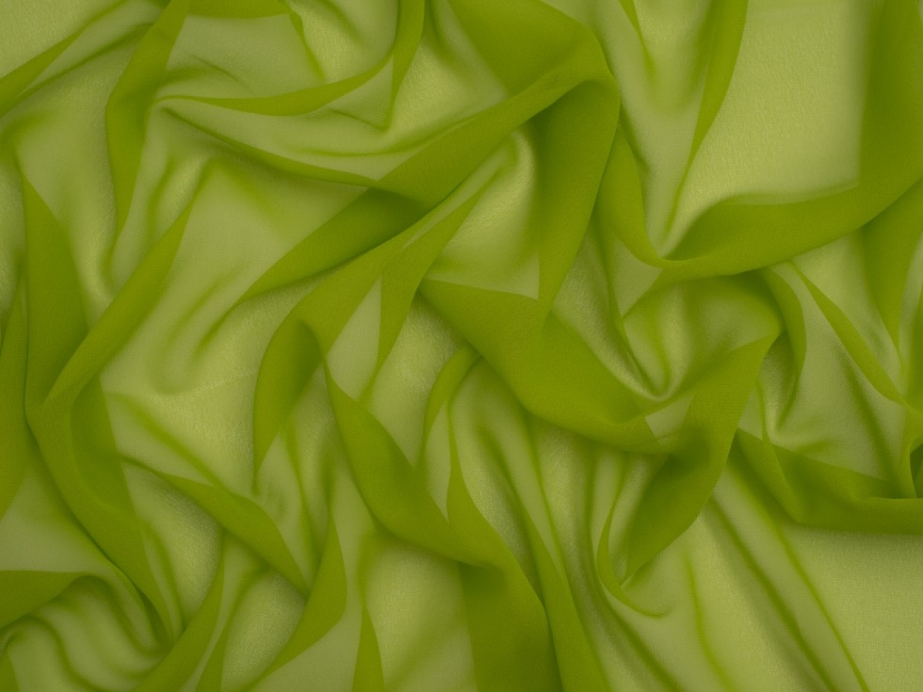 Minerva Core Range Light Sheer Chiffon Fabric Lime Green