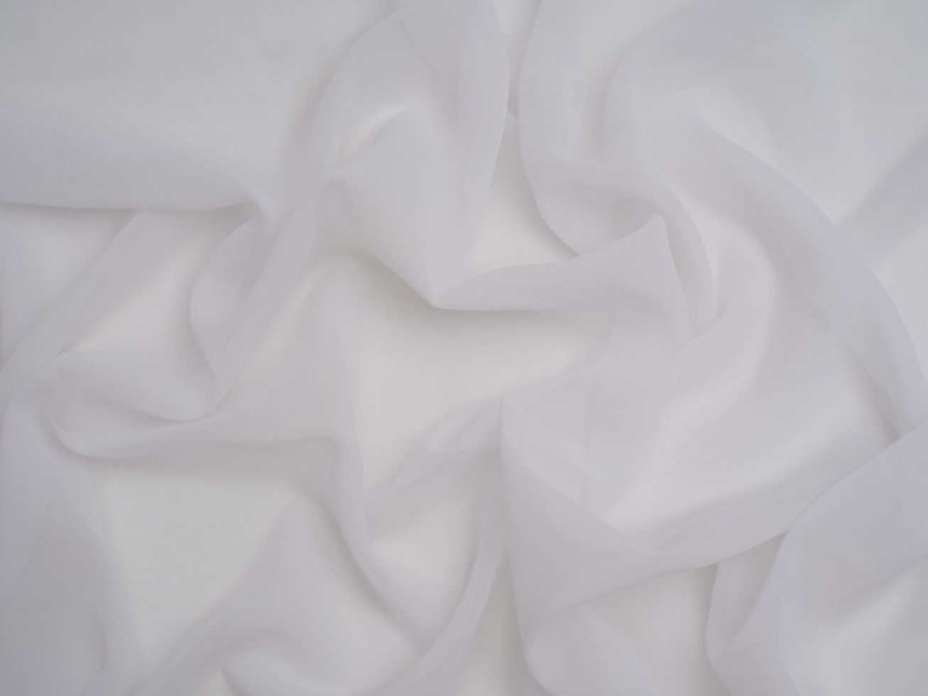 Minerva Core Range Light Sheer Chiffon Fabric White