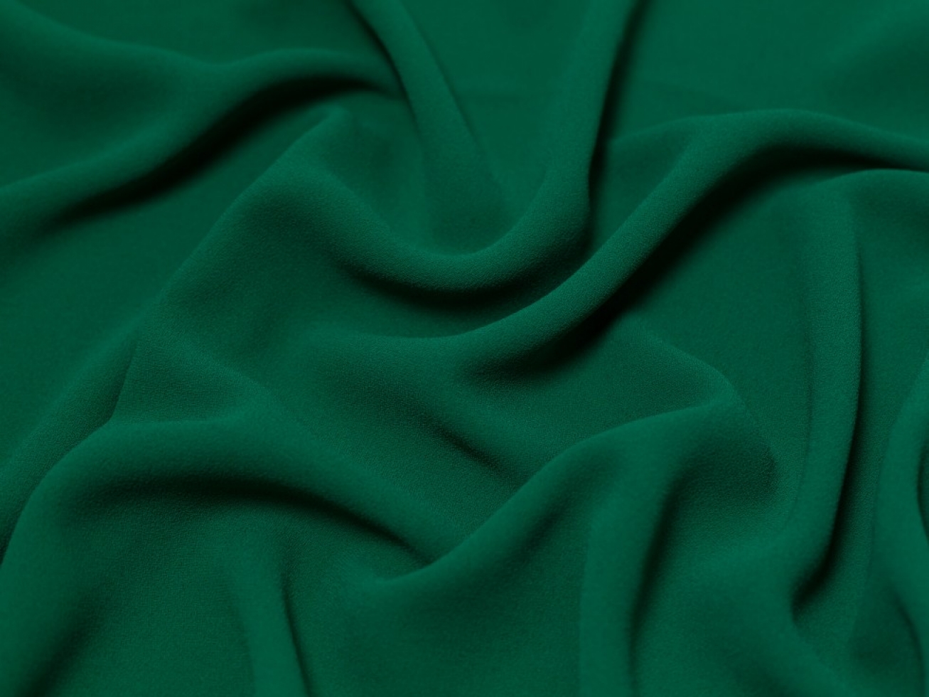 Minerva Core Range Heavy Triple Crepe Fabric Emerald Green