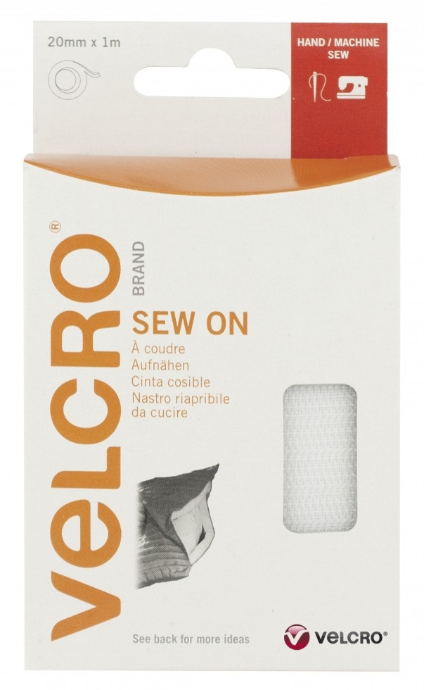 Velcro Sew On Hook & Loop White