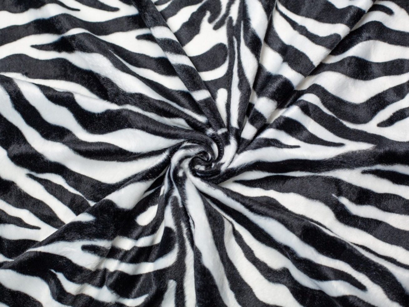 Minerva Core Range Velboa Faux Fur Fabric Zebra