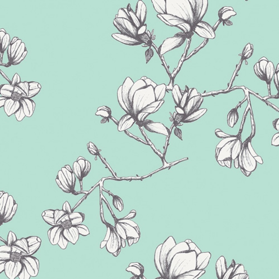 Art Gallery Fabrics Wild Bloom 100% Cotton Poplin Fabric Magnolia Study Fresh