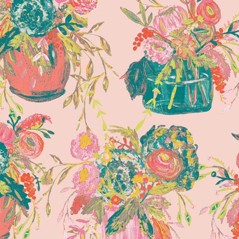 Art Gallery Fabrics Wild Bloom 100% Cotton Poplin Fabric Still Life Sweet