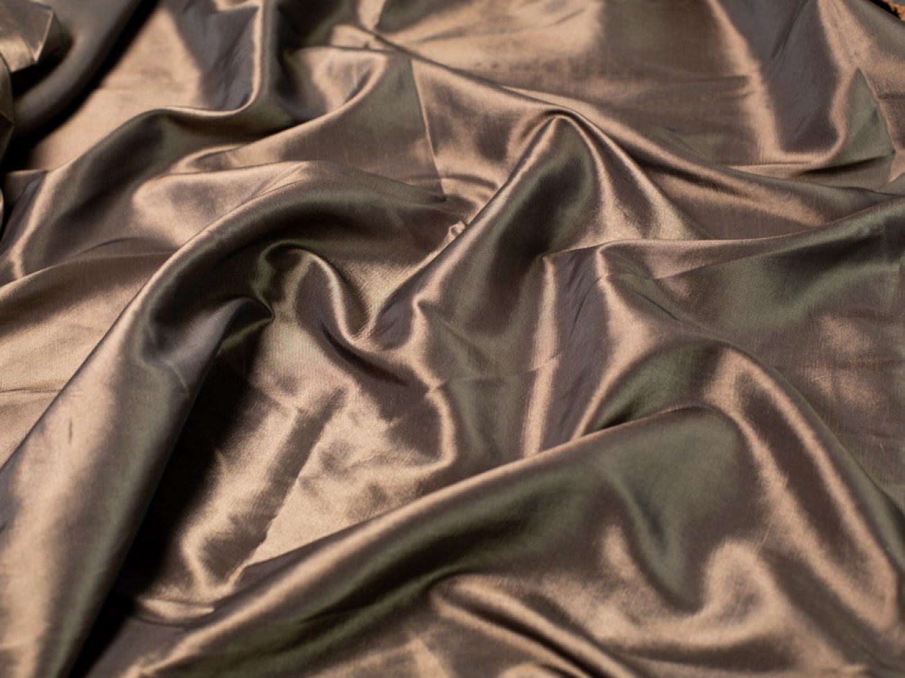 Minerva Core Range Two Tone Shot Taffeta Fabric Desert Gold