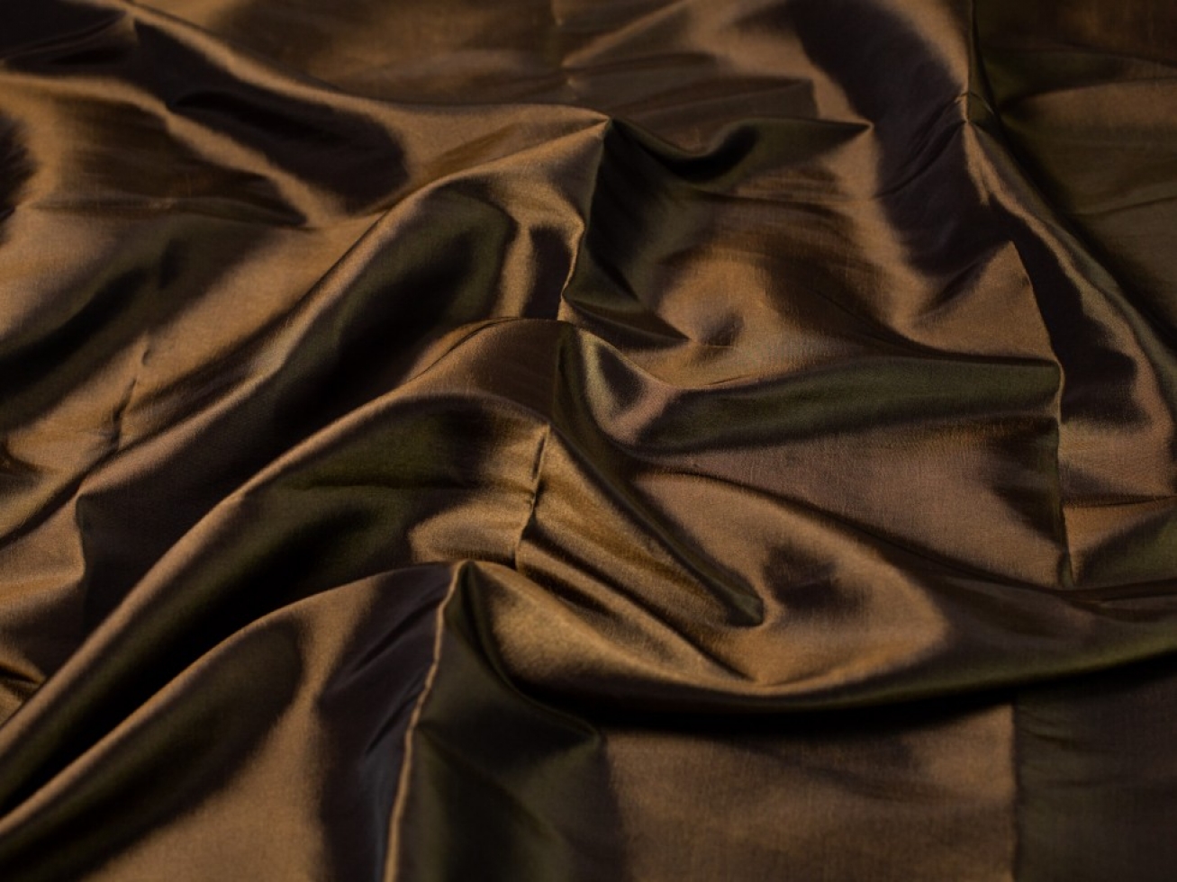 Minerva Core Range Two Tone Shot Taffeta Fabric Bronze