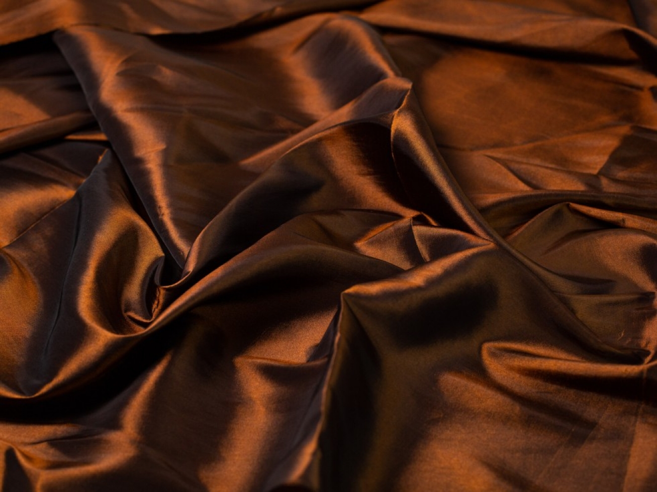 Minerva Core Range Two Tone Shot Taffeta Fabric Copper