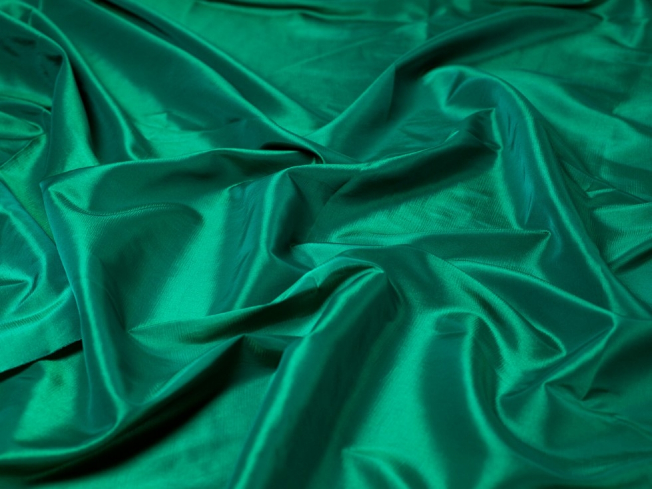 Minerva Core Range Two Tone Shot Taffeta Fabric Jade Green
