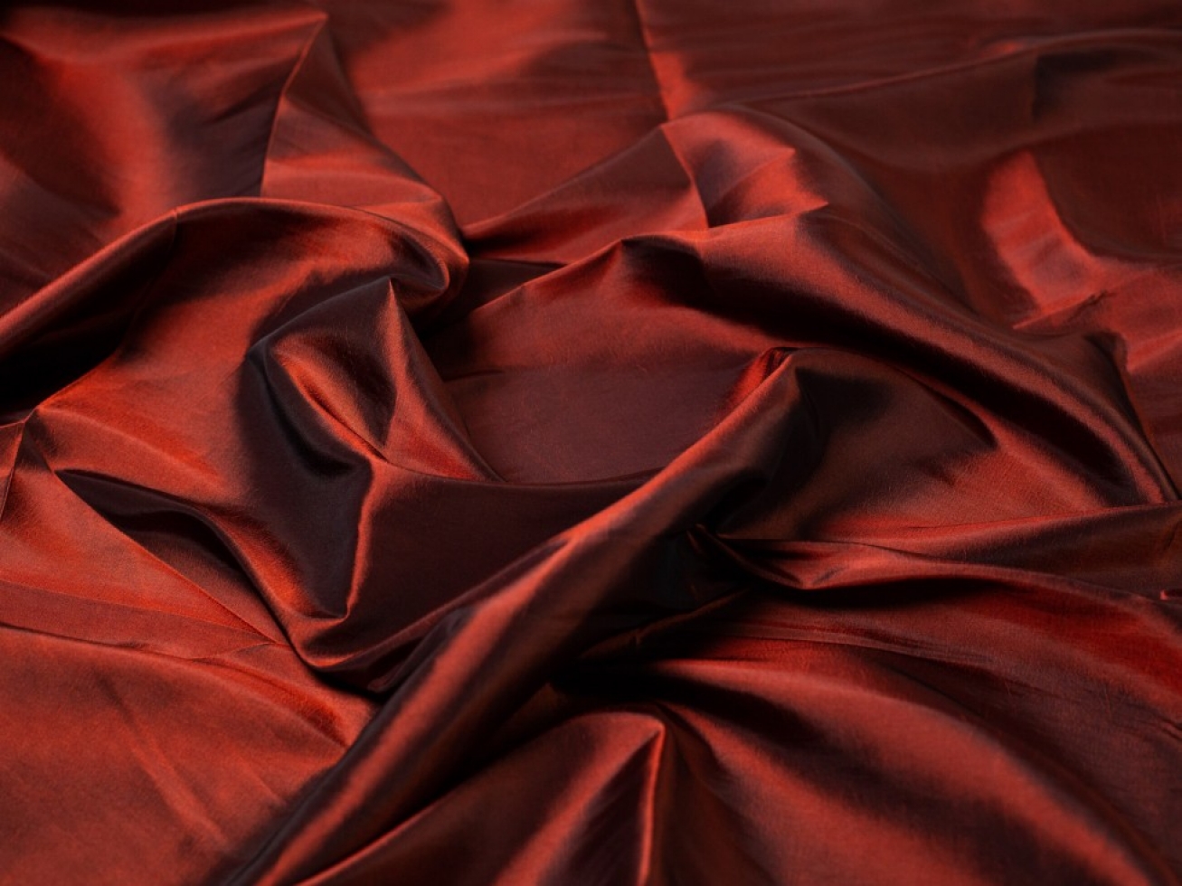 Minerva Core Range Two Tone Shot Taffeta Fabric Ruby