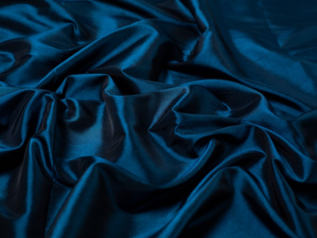 Minerva Core Range Two Tone Shot Taffeta Fabric Deep Blue