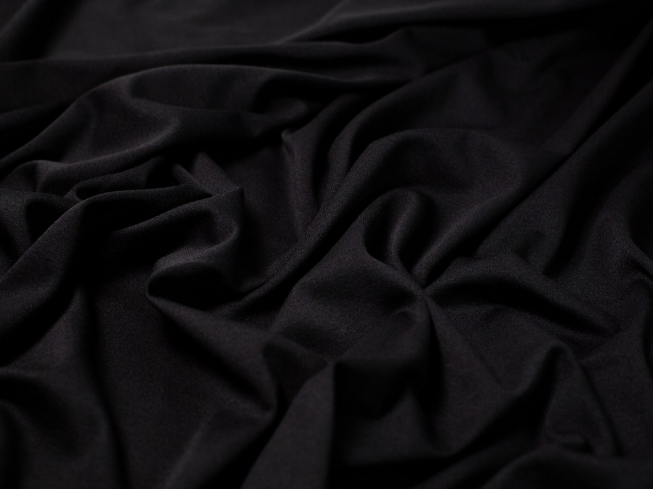 Minerva Core Range Soft Ponte Roma Double Stretch Knit Fabric Black