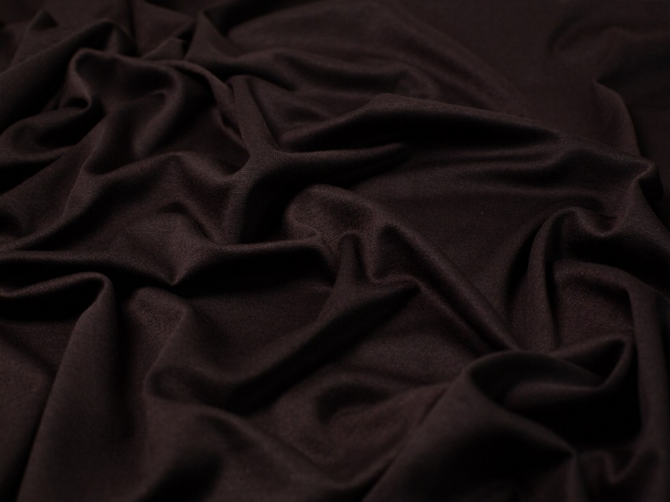 Minerva Core Range Soft Ponte Roma Double Stretch Knit Fabric Dark Brown