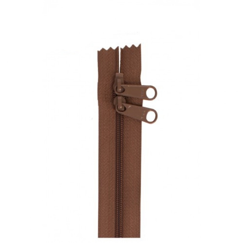 By Annie 2 Way Bag Zips Fastener Seal Brown