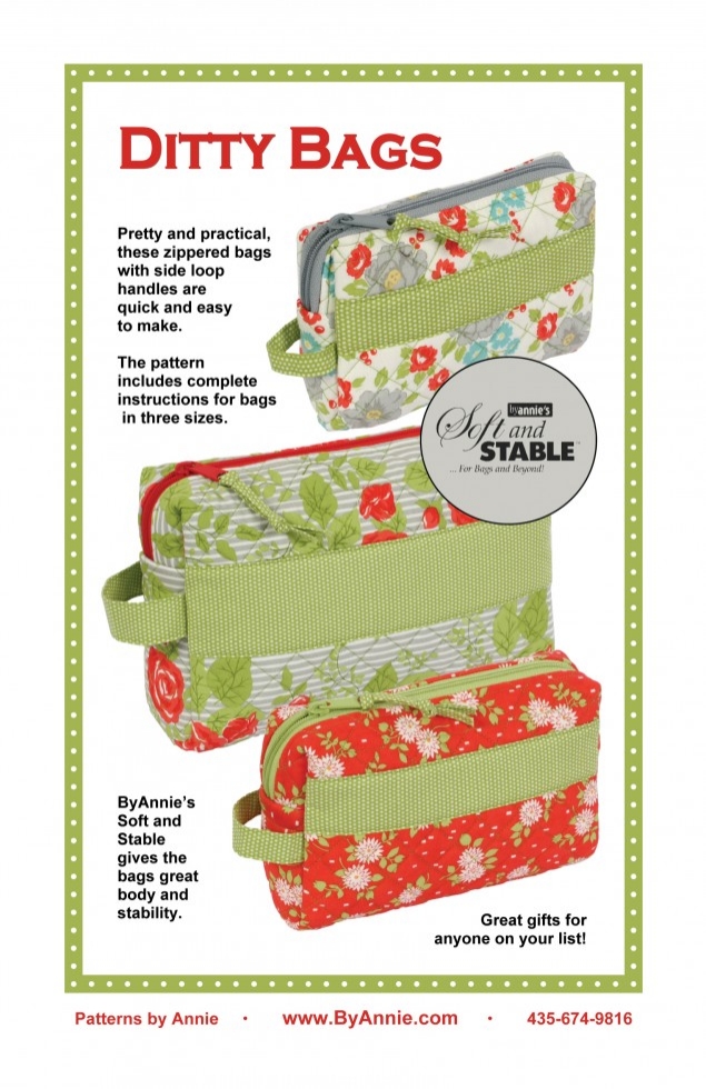 By Annie Paper Sewing Pattern Ditty Bags