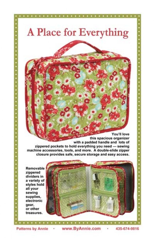 By Annie Paper Sewing Pattern A Place For Everything Organiser