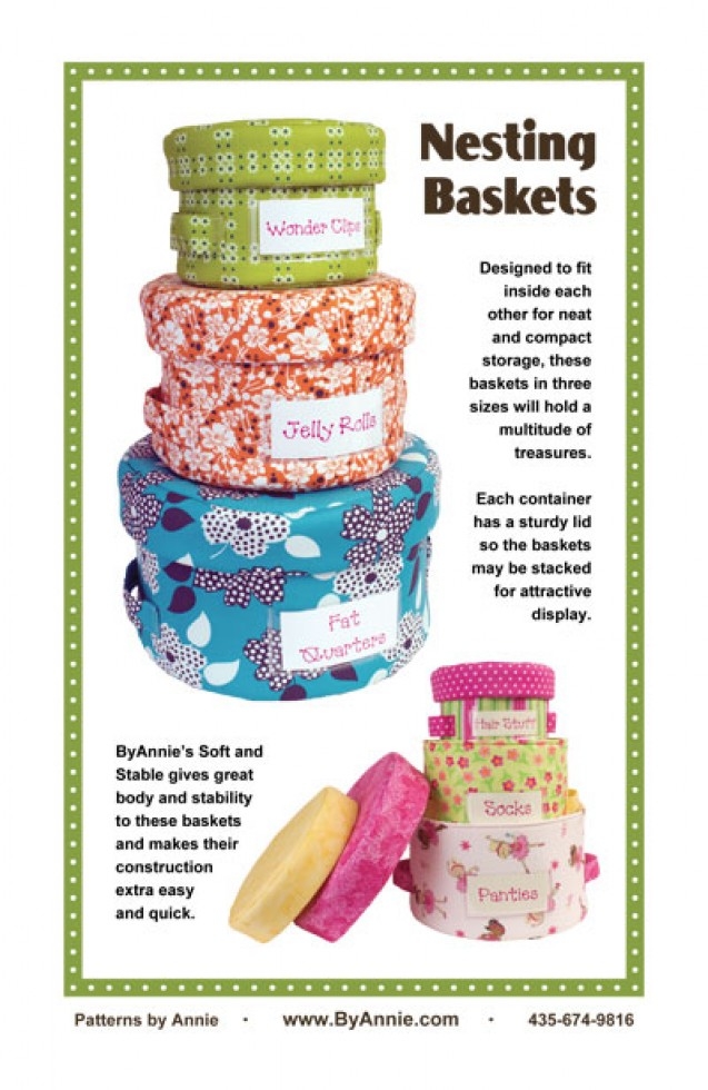 By Annie Paper Sewing Pattern Nesting Baskets