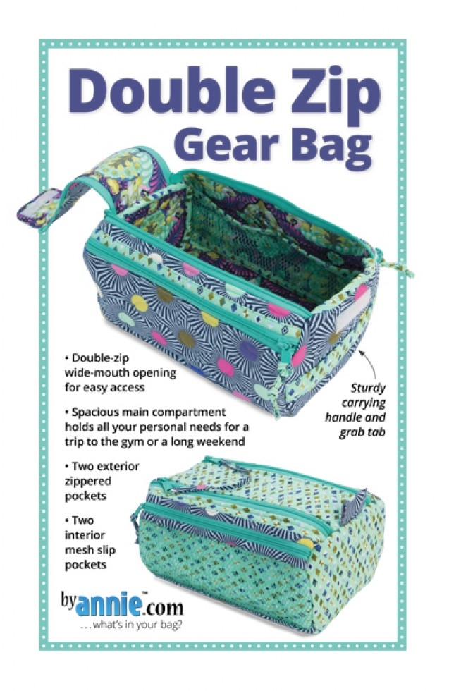 By Annie Paper Sewing Pattern Double Zip Gear Bag