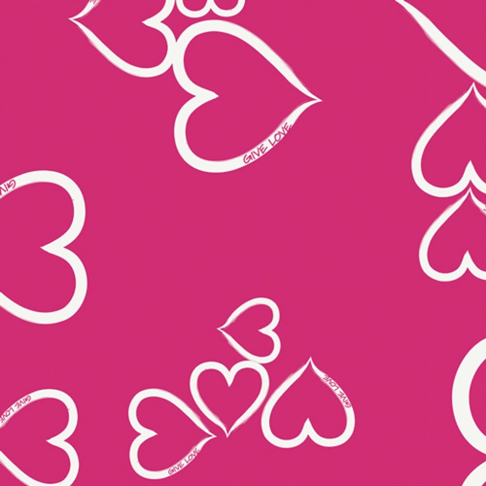 Art Gallery Fabrics Letters 100% Cotton Poplin Fabric Give Love