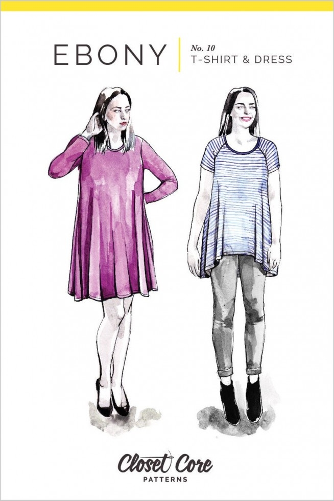 Closet Core Patterns Paper Sewing Pattern Ebony Dress & Top