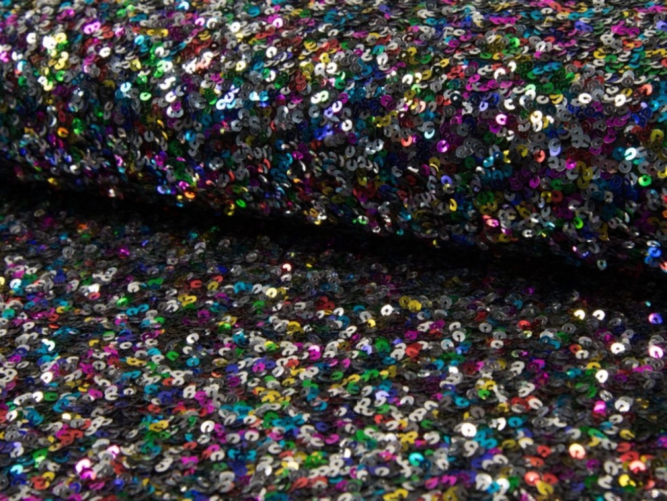 Sequin Mesh Fabric Multicoloured