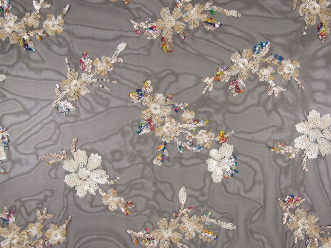 Sequin Lace Fabric Multicoloured