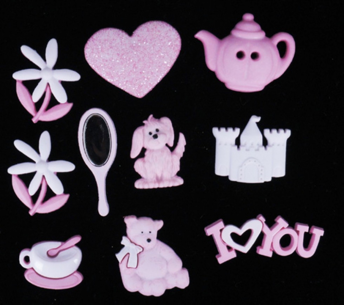 Dress It Up Little Girl Buttons