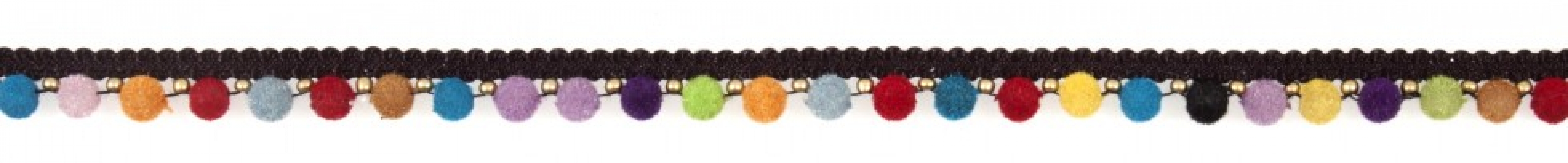 Essential Trimmings Pom Pom Bead Trim Multi