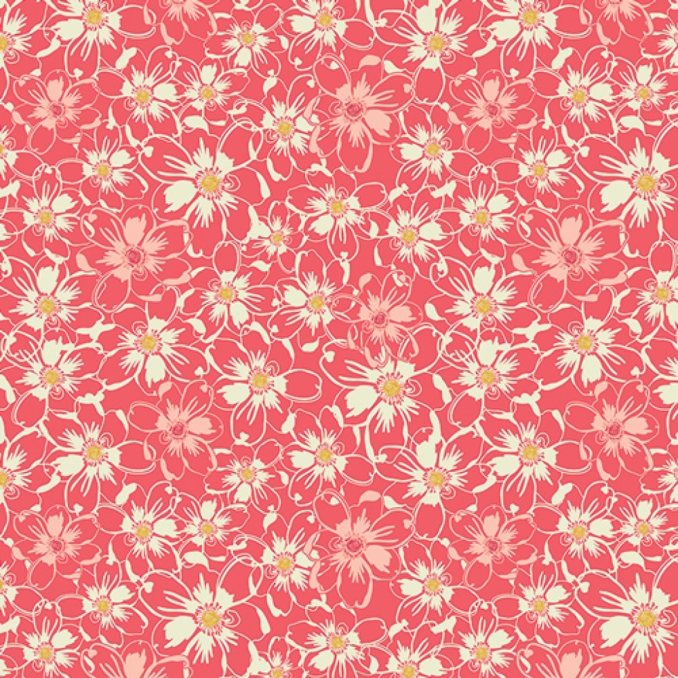 Art Gallery Fabrics Abloom Fusion 100% Cotton Poplin Fabric Bed of Daisies