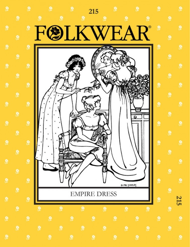 Folkwear Patterns Paper Sewing Pattern Empire Dress