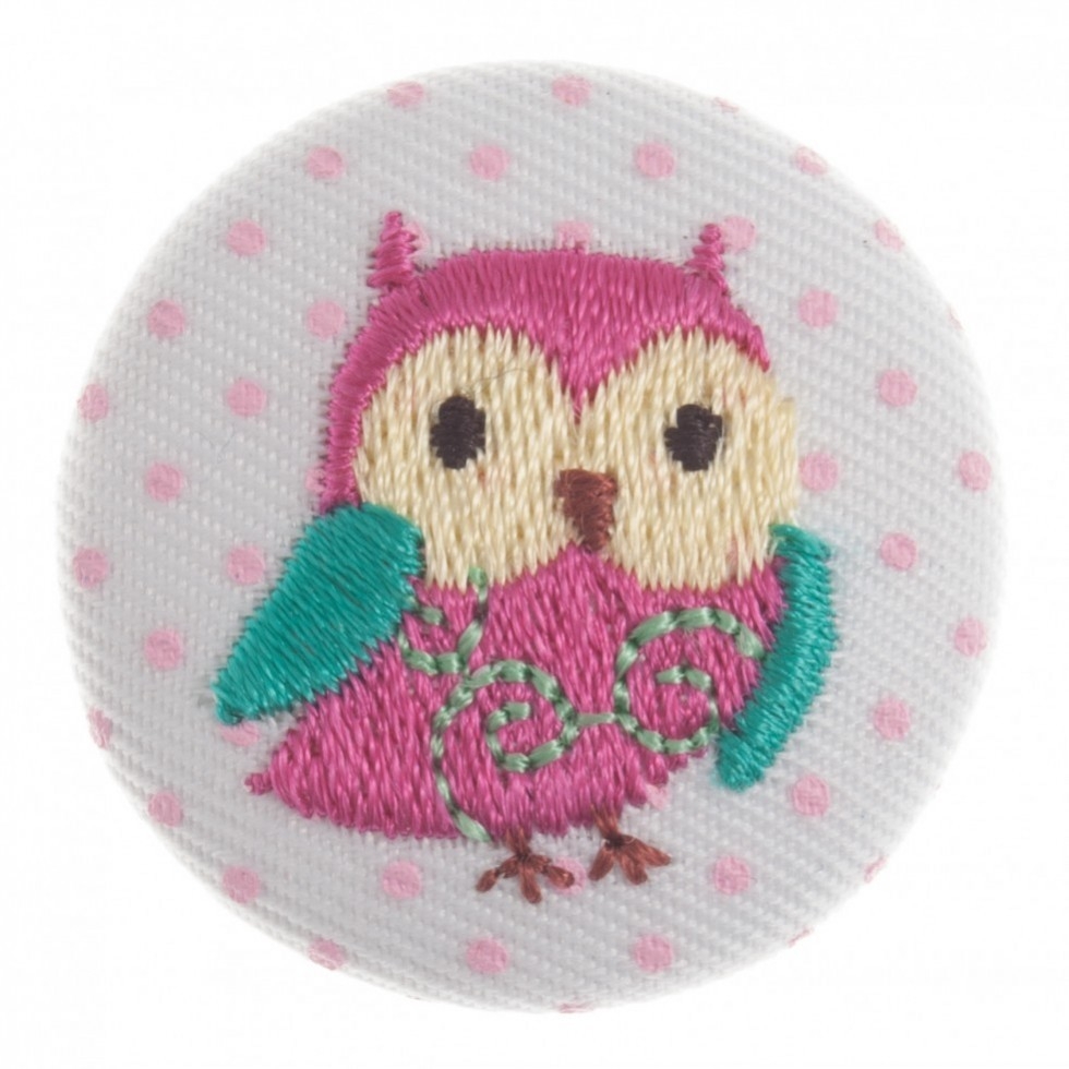 Trimits Fabric Covered Buttons Pink