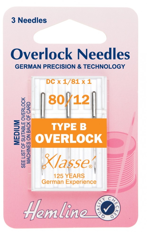 Hemline Type B Overlocker Serger Needles