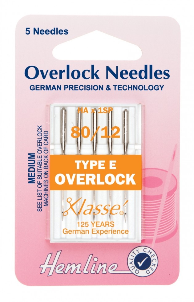 Hemline Type E Overlocker Serger Needles