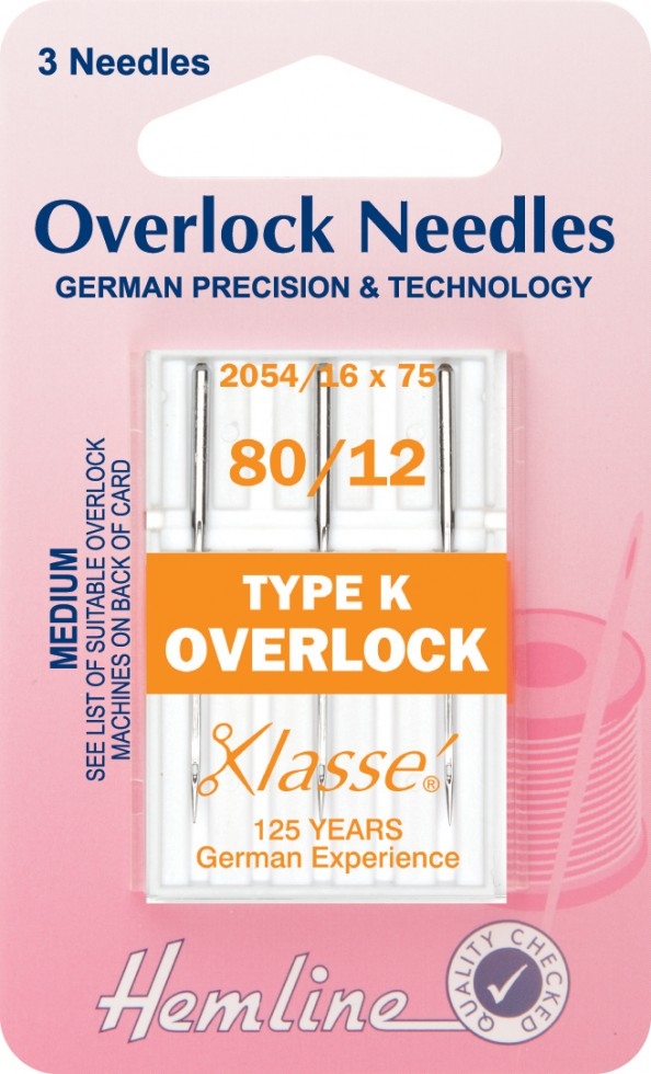 Hemline Type K Overlocker Serger Needles