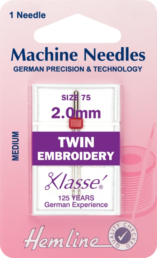 Hemline Twin Embroidery Machine Needles