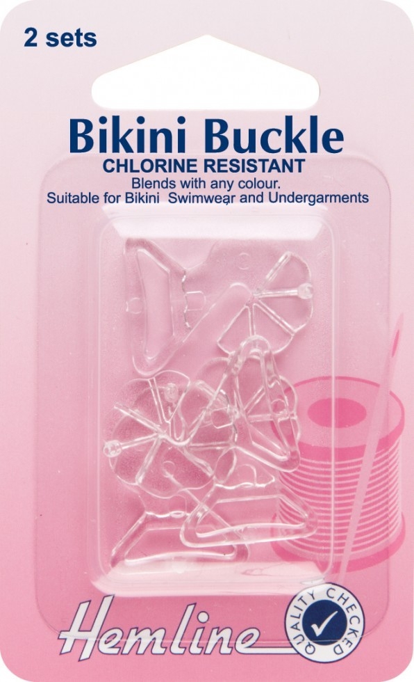 Hemline Bikini Clasp Buckles Silver