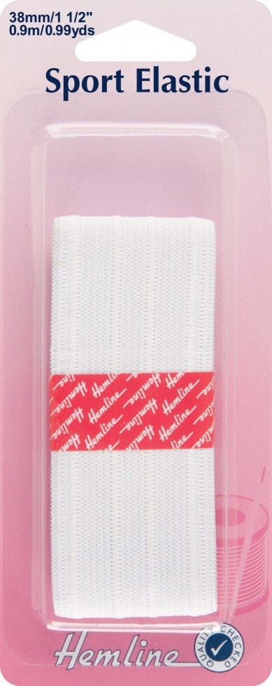 Hemline Sport Elastic White