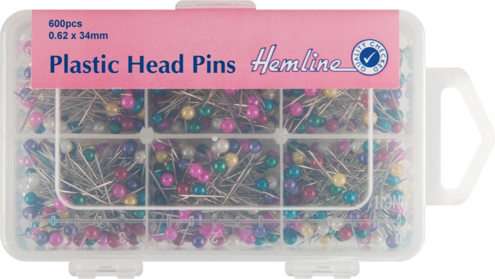Hemline Plastic Head Pins