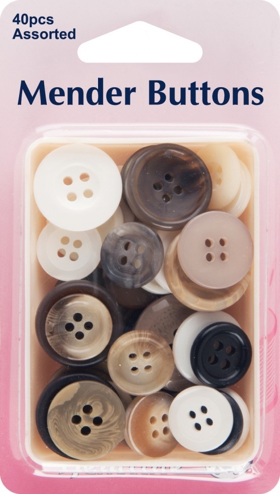 Hemline Repair Buttons Assorted Colours