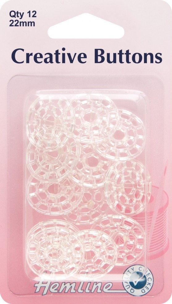 Hemline Creative Buttons Clear