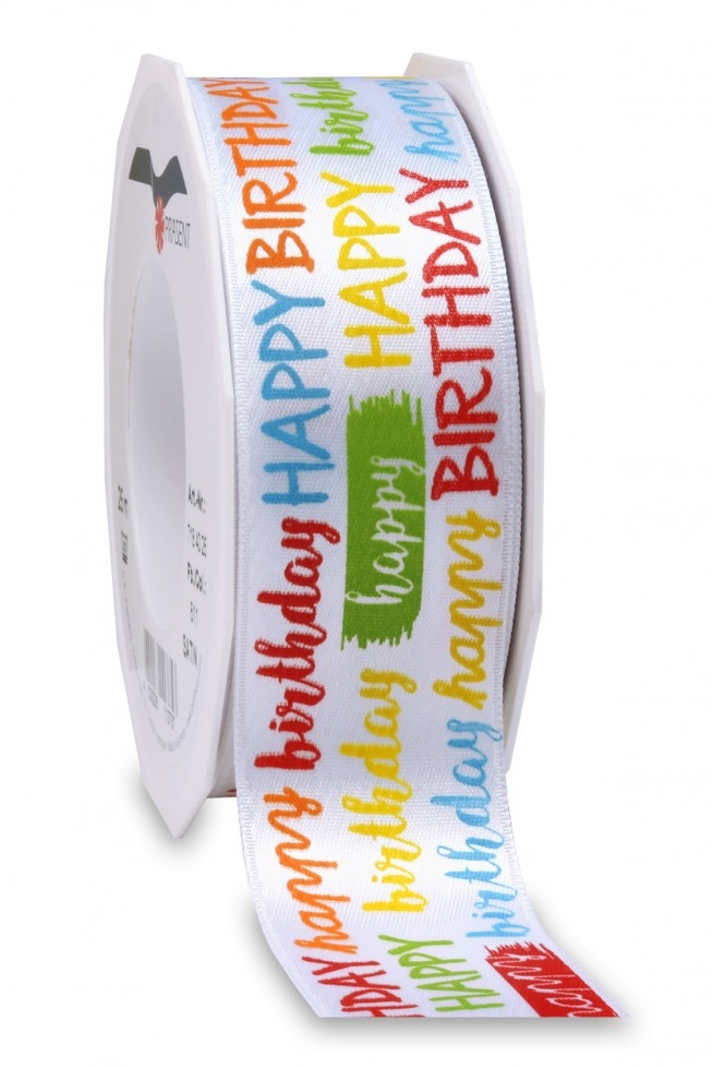 Happy Birthday Ribbon Multicoloured