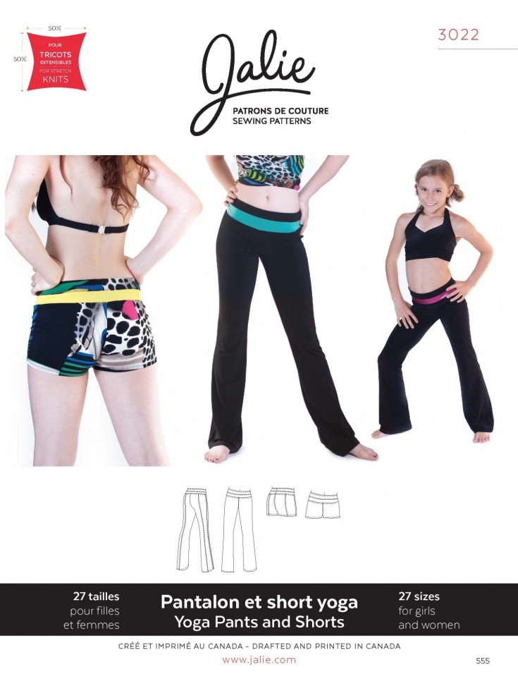 Jalie Paper Sewing Pattern 3022 Yoga Pants & Shorts