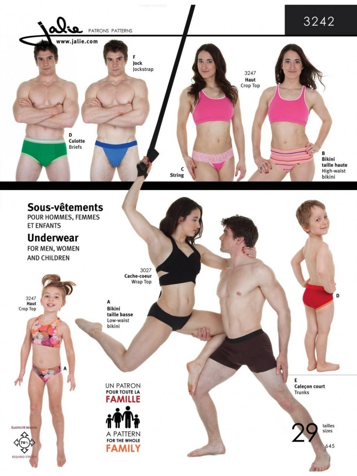 Jalie Paper Sewing Pattern 3242 Unisex Underwear
