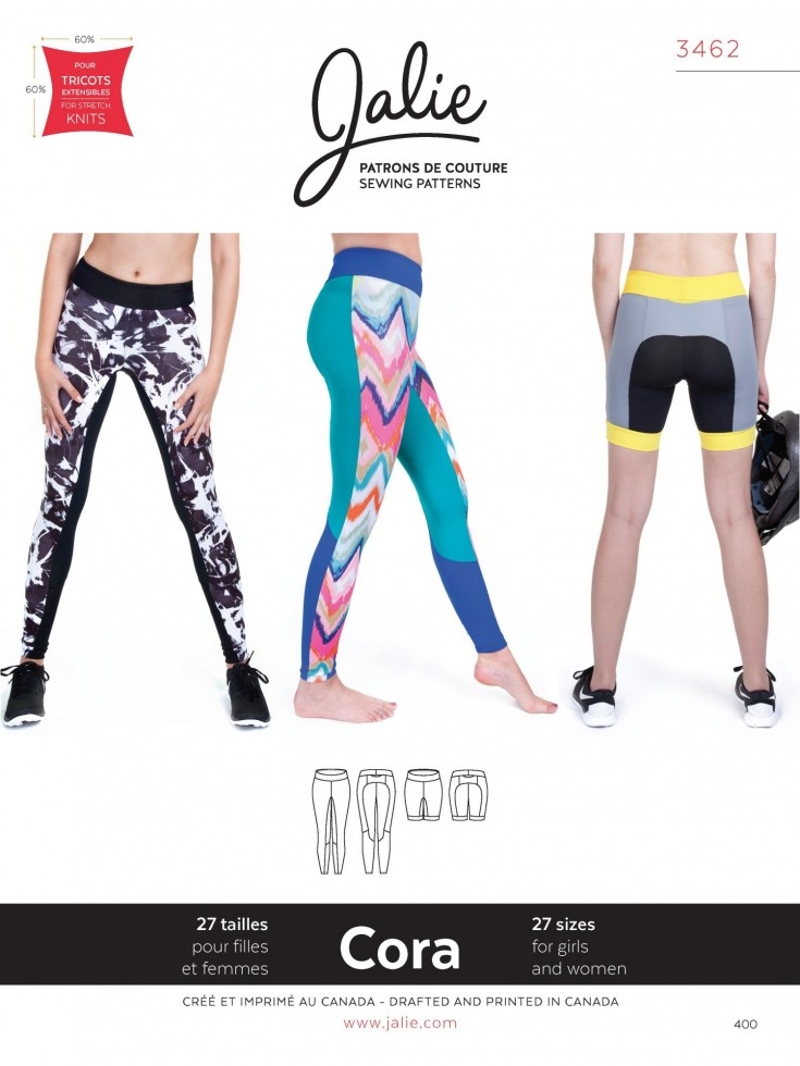 Jalie Paper Sewing Pattern 3462 Core Tights & Shorts