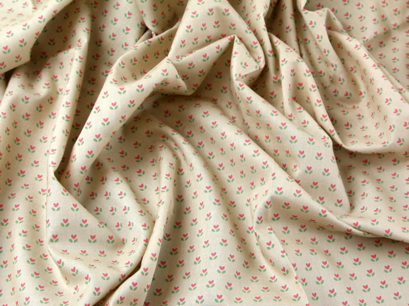 John Louden 100% Cotton Poplin Fabric Beige