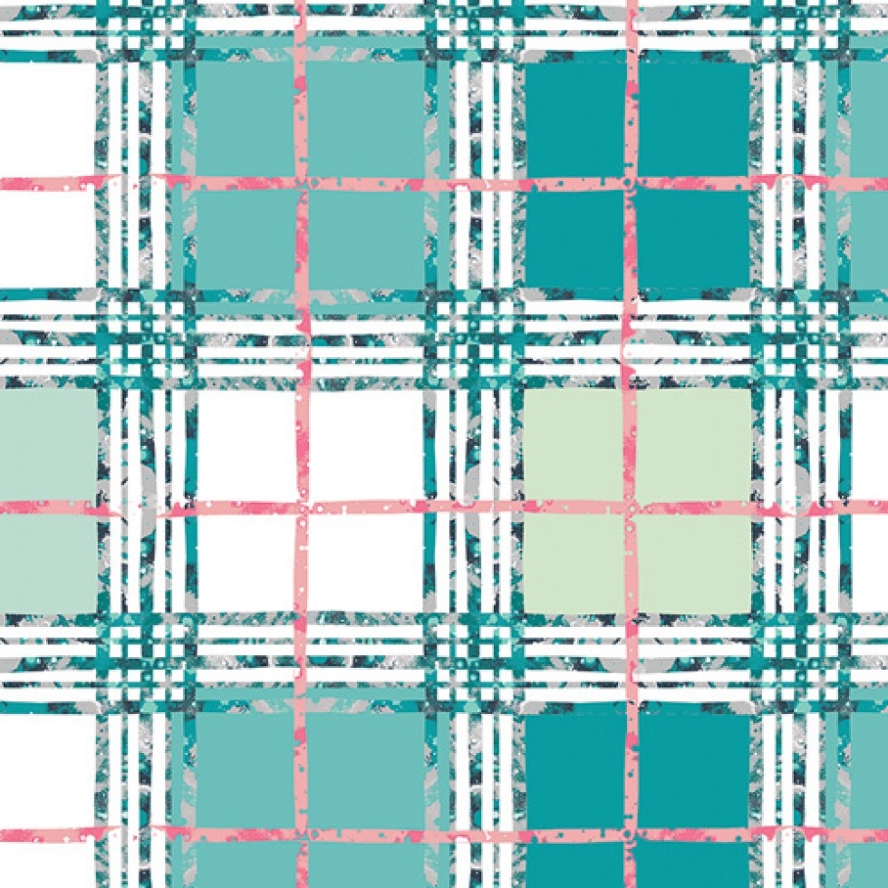 Art Gallery Fabrics Lavish 100% Cotton Poplin Fabric Trellis Plaid Fresh