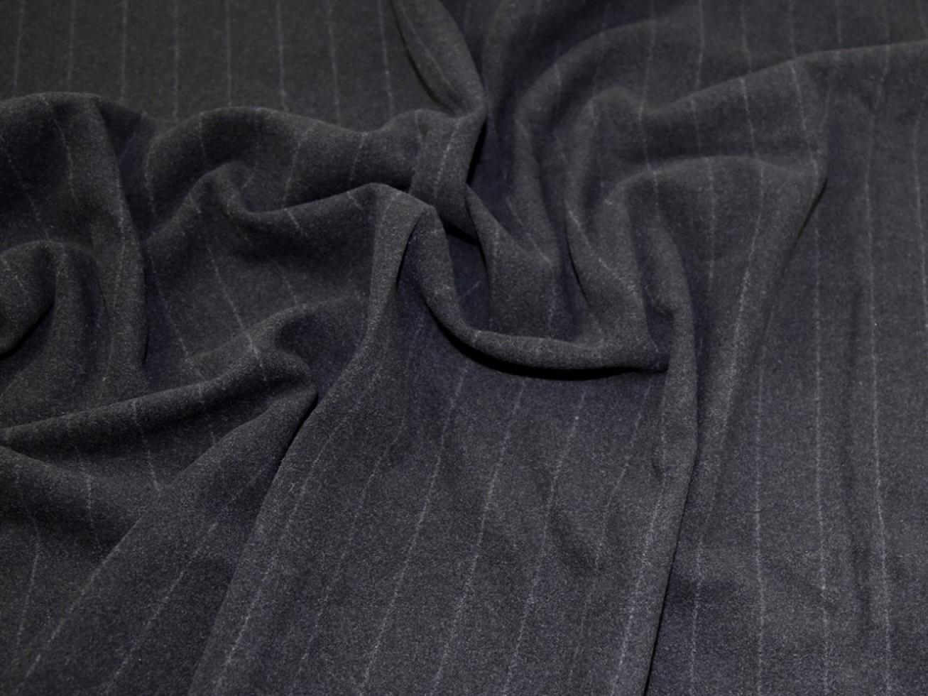 Lady McElroy Wool Blend Coating Fabric Charcoal