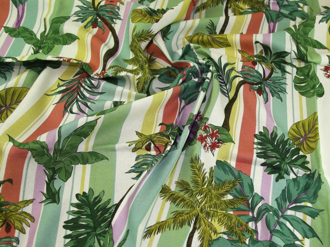 Lady McElroy Linen Viscose Blend Fabric Green