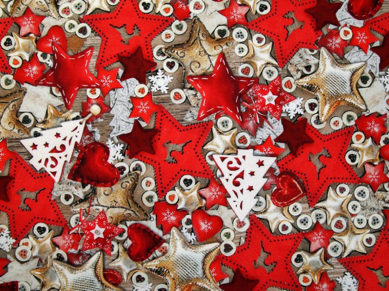 Stof France 100% Cotton Fabric Red