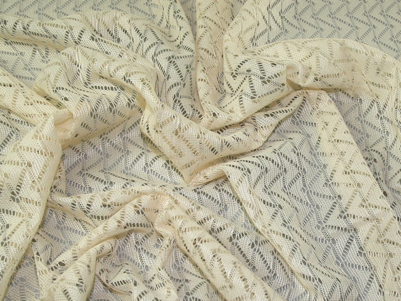 Delicate Lace Fabric Cream