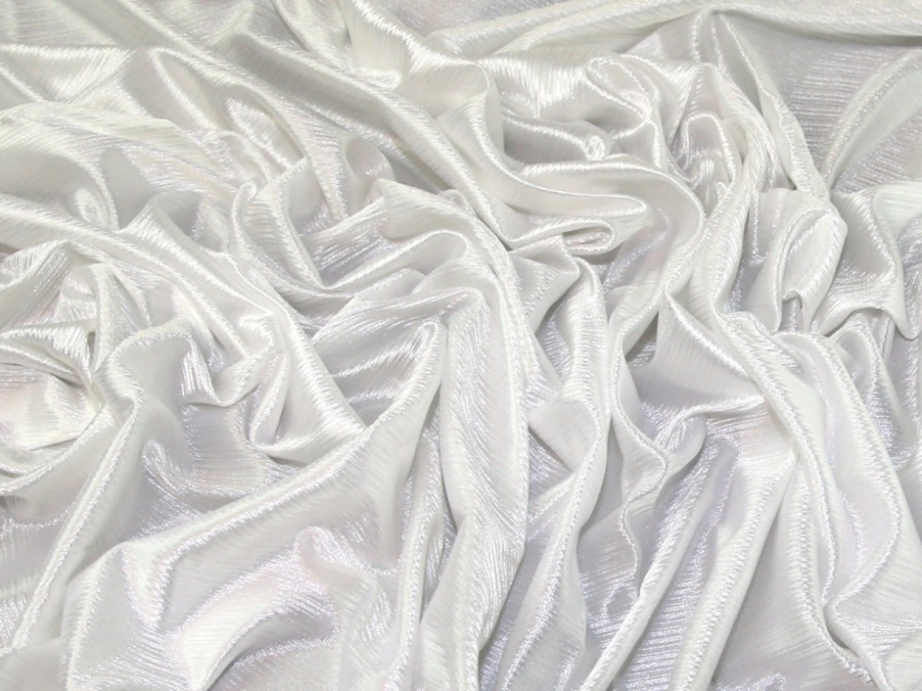 Textured Stretch Knit Fabric White